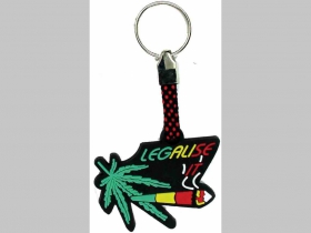 Legalize it kľúčenka s romerom cca. 6 x 4cm materál: guma s kovovým krúžkom a kovovou retiazkou